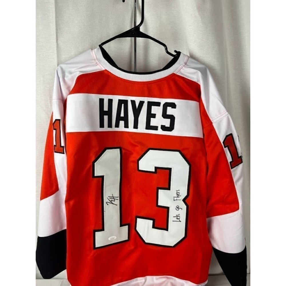 Kevin Hayes Signed inscription "Lets Go Flyers" Autographed Philadelphia Flyers